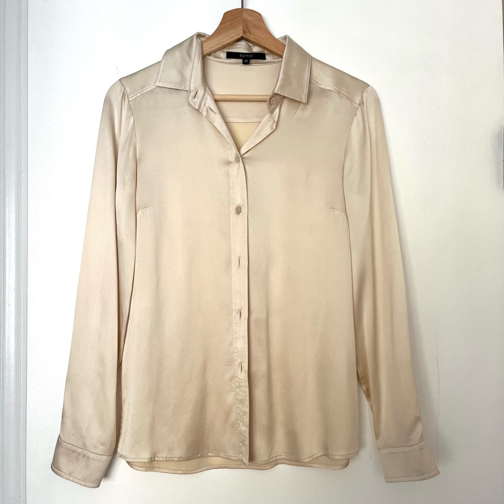Gucci Cream Silk Blouse